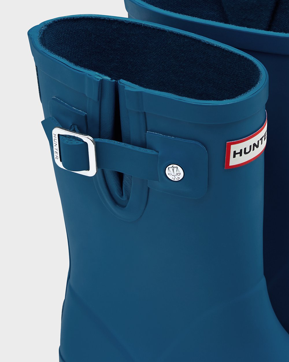 Bottes de Pluie Hunter Original First Flat Sole Enfant Bleu POTWVDJ-09